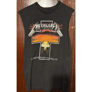 Metallica Master of Puppets Tank Top Sleeveless t-shirt Black Men's size L